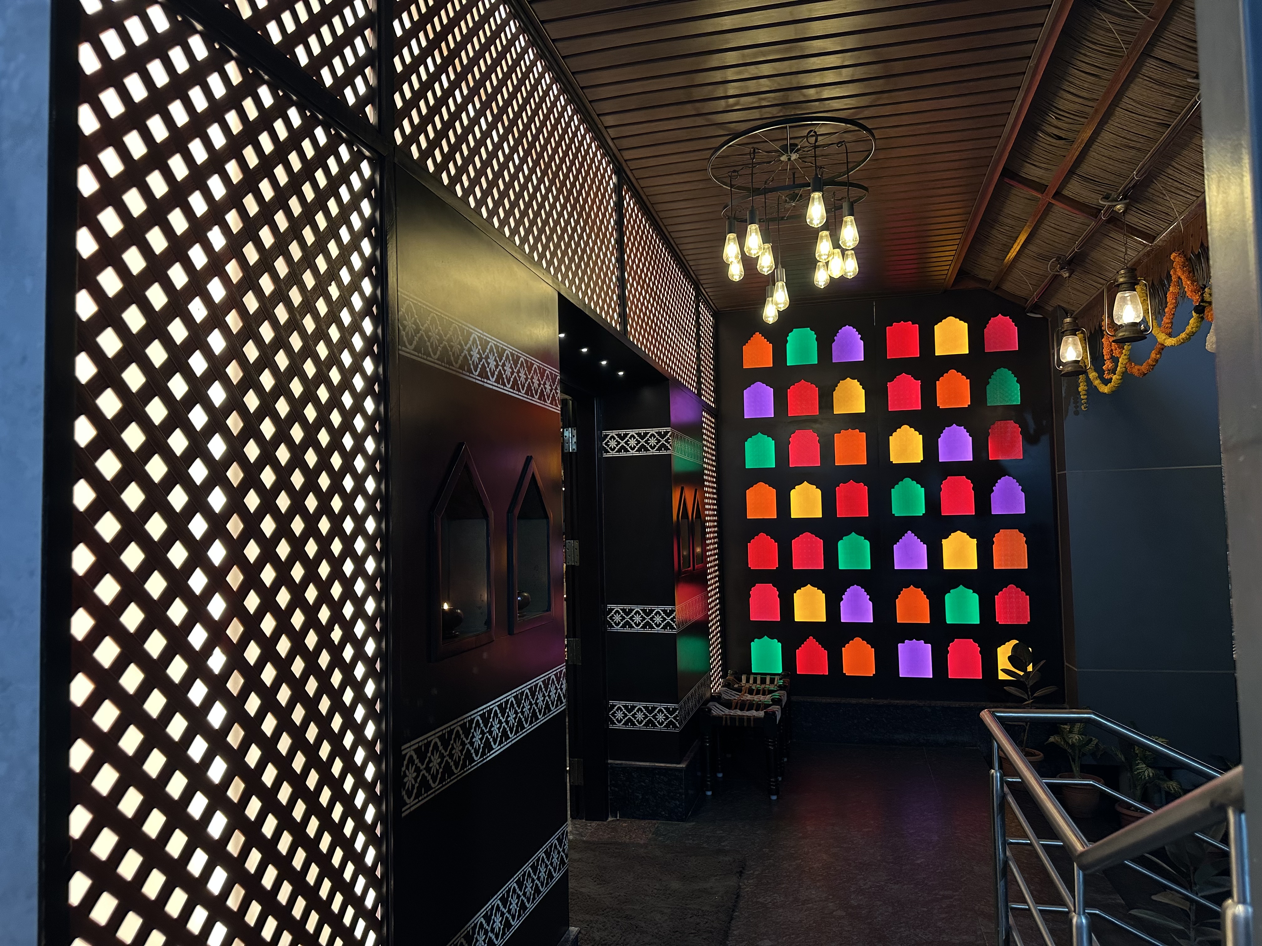 Group dining at Dhaba Square